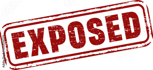 Exposed grunge rubber stamp