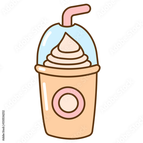 ice coffee hand drawn