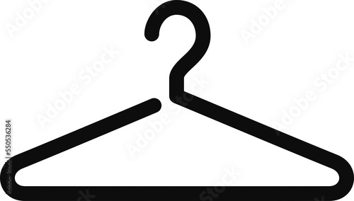 Clothes hanger black icon isolated 