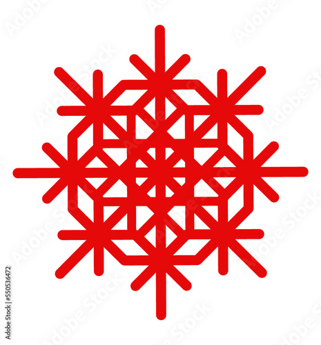 Czerwony płatek śniegu