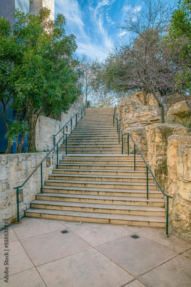 San Antonio, Texas- Staircase at River Walk near San Antonio River