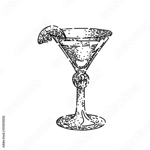 cosmopolitan cocktail hand drawn vector. drink martini, cosmo red vodka, cranberry bar glass cosmopolitan cocktail sketch. isolated black illustration