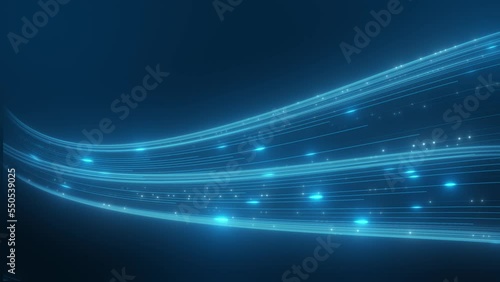 Neon digital line flow seamless loop animation background