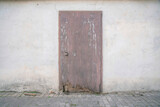 San Antonio, Texas- Weathered wooden door of an abandoned building
