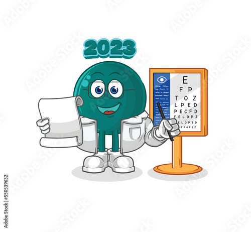 2023 oculist cartoon. cartoon mascot vector