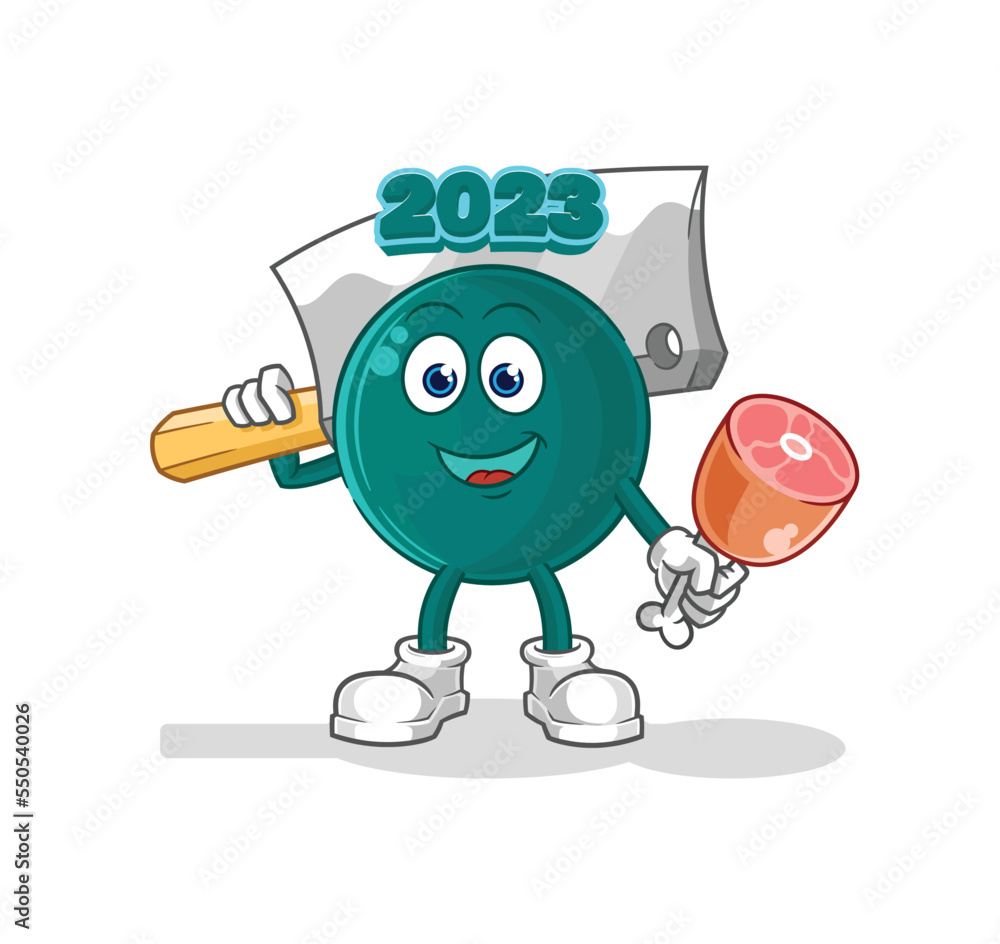 2023 Butcher illustration. character vector 2023 Butcher illustration. character vector