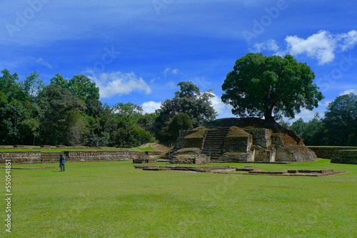 Iximche ancient mayan ruins photo