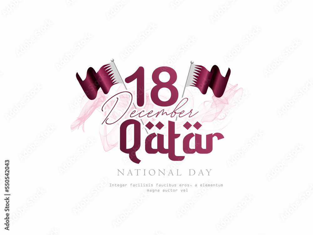 National Day of Qatar. a national holiday celebrating the union and gaining independence Qatar December 18 capital of Doha National Day of Qatar. a national holiday celebrating the union and gaining independence Qatar December 18 capital of Doha