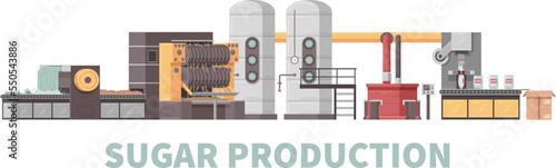 Sugar Production Illustration