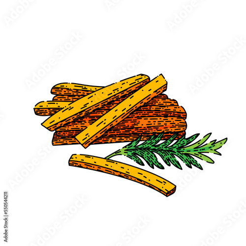 carrot cut hand drawn vector. vegetable food, orange ingredient, raw slice, healthy organic vitamin, diet carrot cut sketch. isolated color illustration