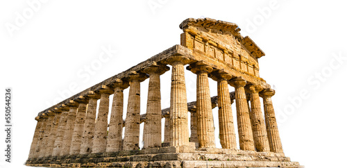 Fototapeta Temple of Athena at Paestum. PNG image transparent background