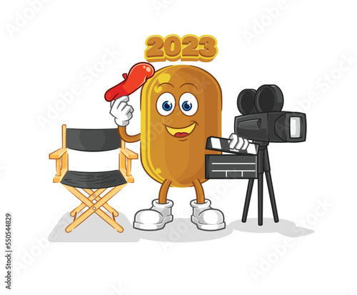 2023 new year director mascot. cartoon vector
