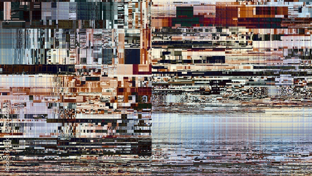 Abstract digital fractal pattern. Horizontal background with aspect ratio 16 : 9