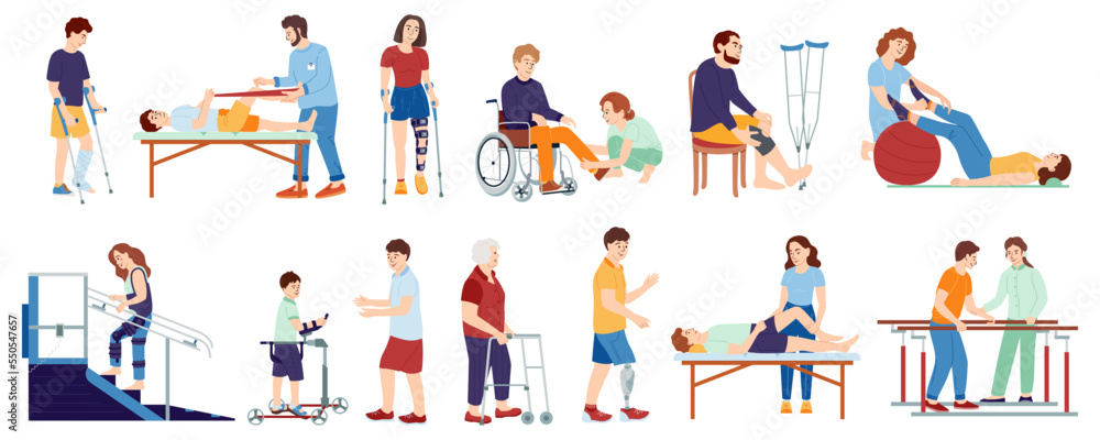 Orthopedic Therapy Icon Set