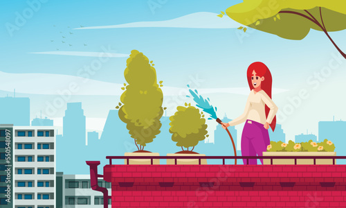 Urban Gardening Concept