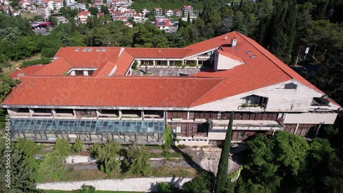Tito's Villa Galeb, Igalo, Montenegro. Aerial View of Ex Yugoslavian President Summer Residence photo