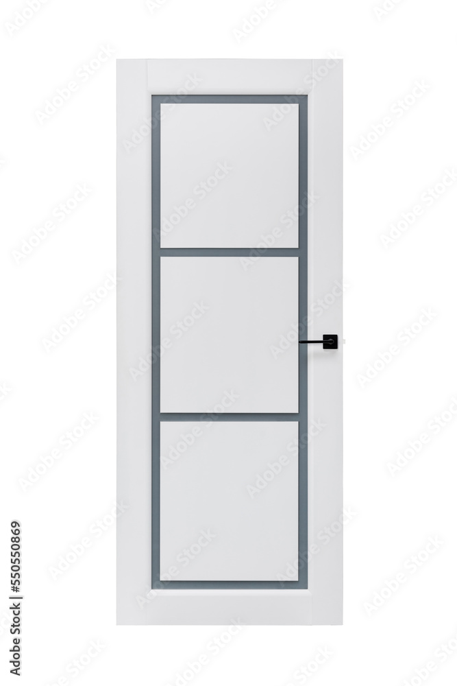 Modern wooden door isolated on white background Modern wooden door isolated on white background