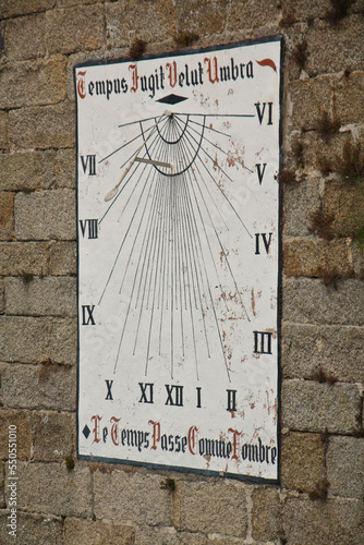An old sundial in the fort of Concarneau