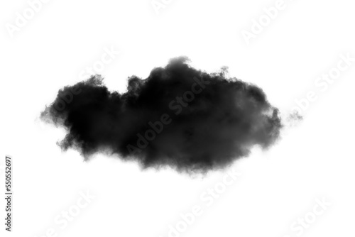 Black cloud on transparent png