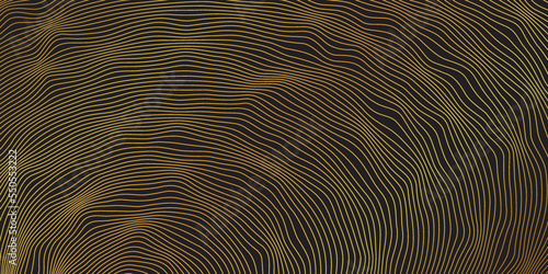 background with abstract gold colored vector wave lines pattern - design element