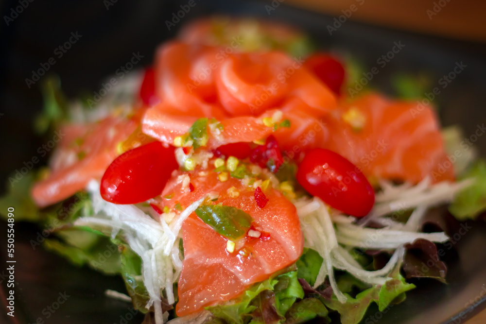 Sushi set, California Sushi roll set with salmon, Japanese food styles, rice roll with Salmon, Japanese food in Restaurants Sushi set, California Sushi roll set with salmon, Japanese food styles, rice roll with Salmon, Japanese food in Restaurants