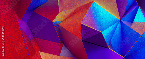 panorama abstract background of triangles generative ai illustration