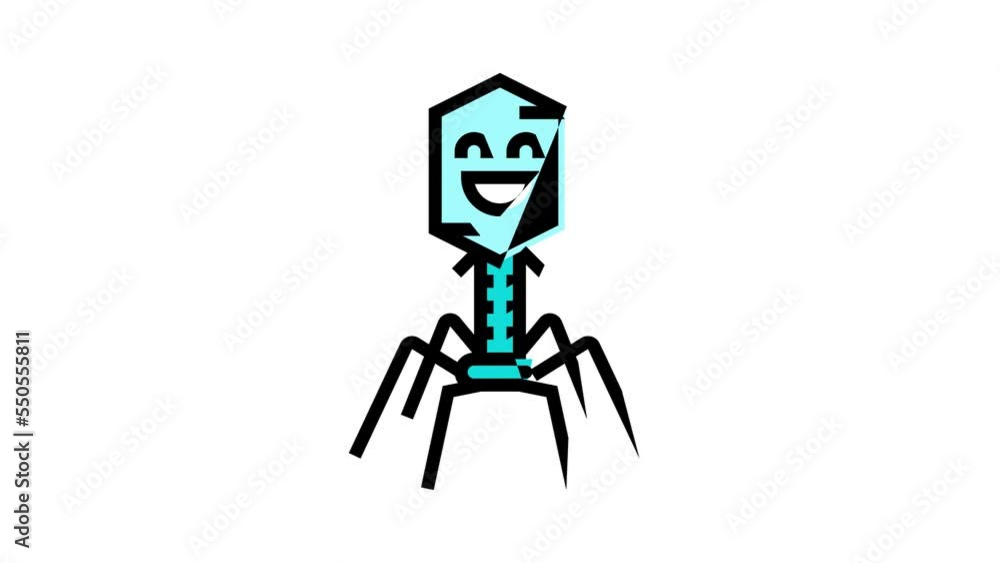 micro bacteria virus color icon animation micro bacteria virus color icon animation
