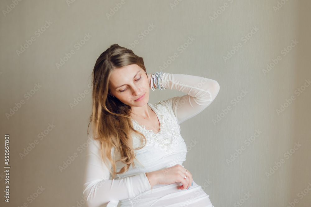 pregnant woman in dress