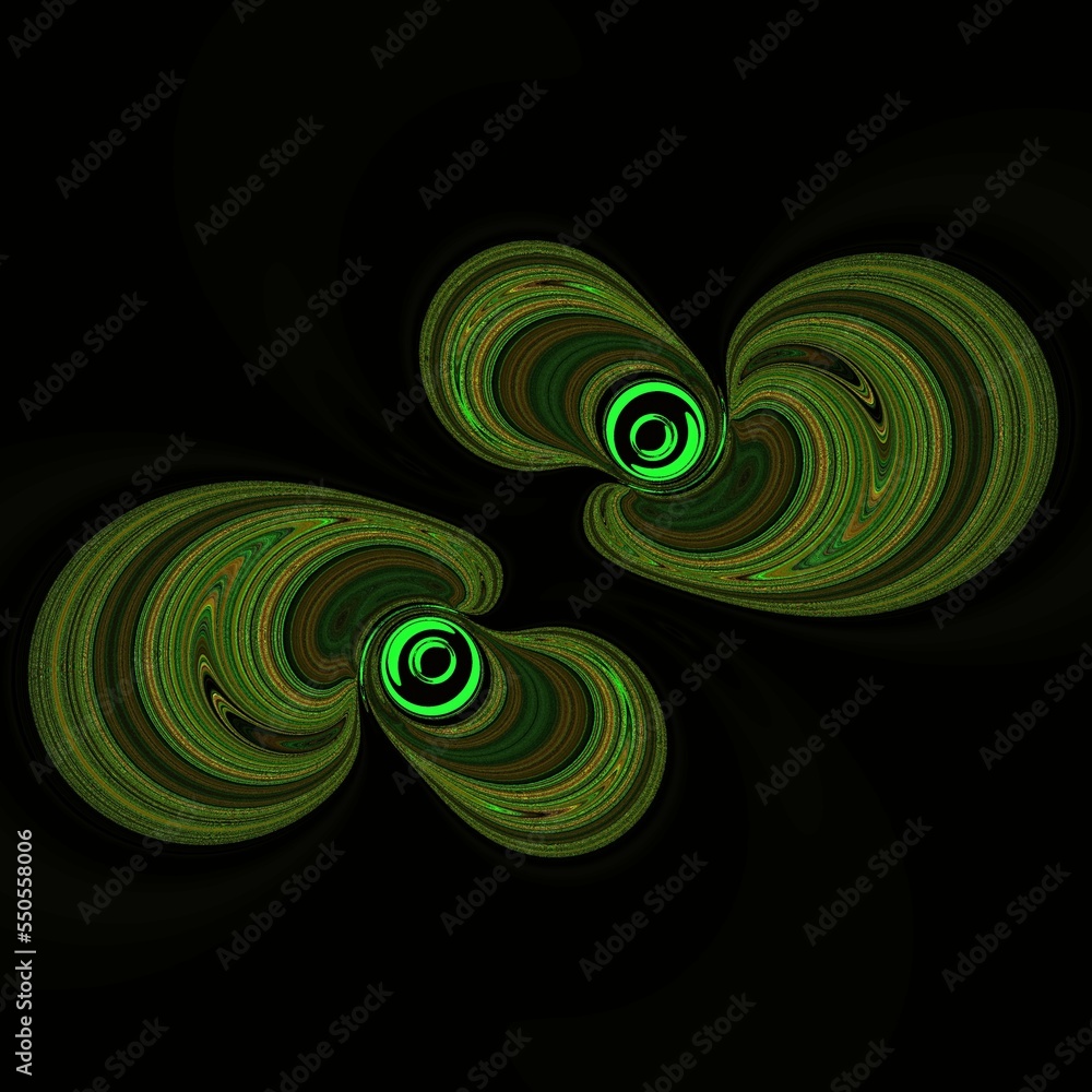 autumn leaf colours including emerald and bright green complemented by warm tawny brown on a black background 3D autumn leaf colours including emerald and bright green complemented by warm tawny brown on a black background 3D