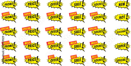 Badges Promotions, Soldes, Price, Offer & Sale