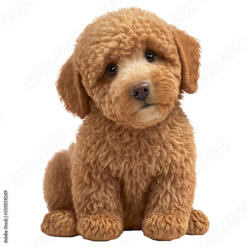 Adorable miniature goldendoodle dog