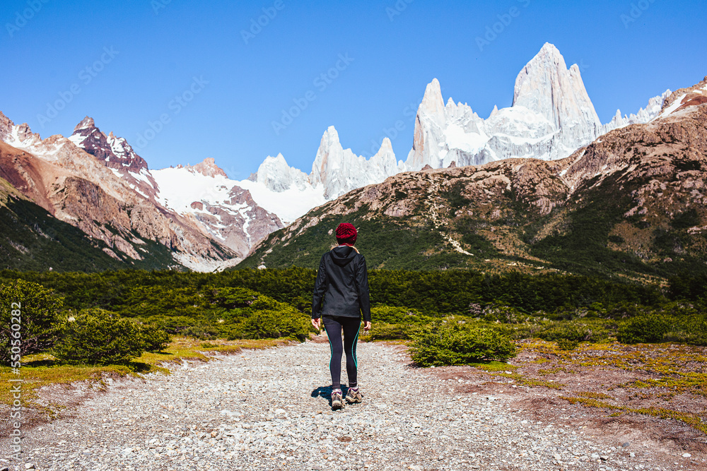 Person hiking in Patagonia argentina