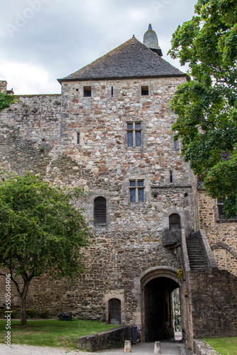 Bricquebec. Porte d'entrée sous les vestiges du château. Manche. Normandie 