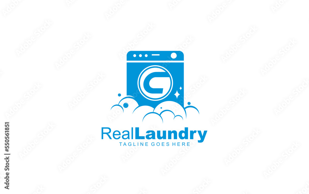 C logo LAUNDRY for branding company. letter template vector illustration for your brand.