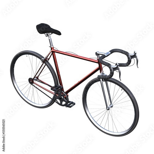 bicycle  isolated on white background  3D illustration  cg render