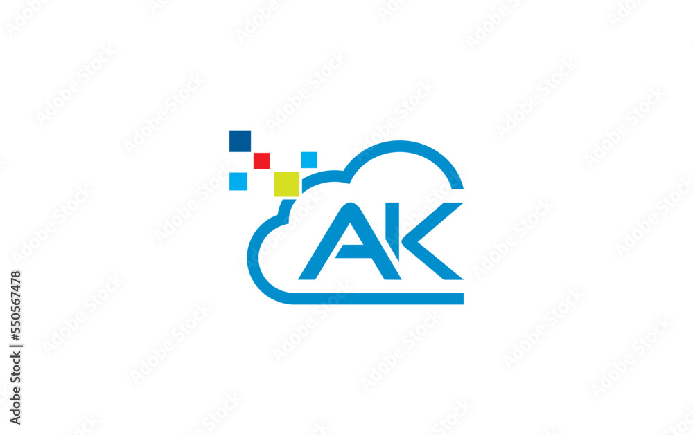Cloud technology logo and Cloud Tech monogram Template and science and technology logo with letters Cloud technology logo and Cloud Tech monogram Template and science and technology logo with letters