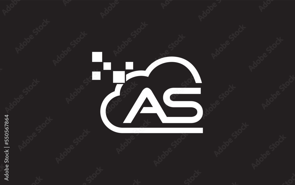 Cloud technology logo and Cloud Tech monogram Template and science and technology logo with letters Cloud technology logo and Cloud Tech monogram Template and science and technology logo with letters