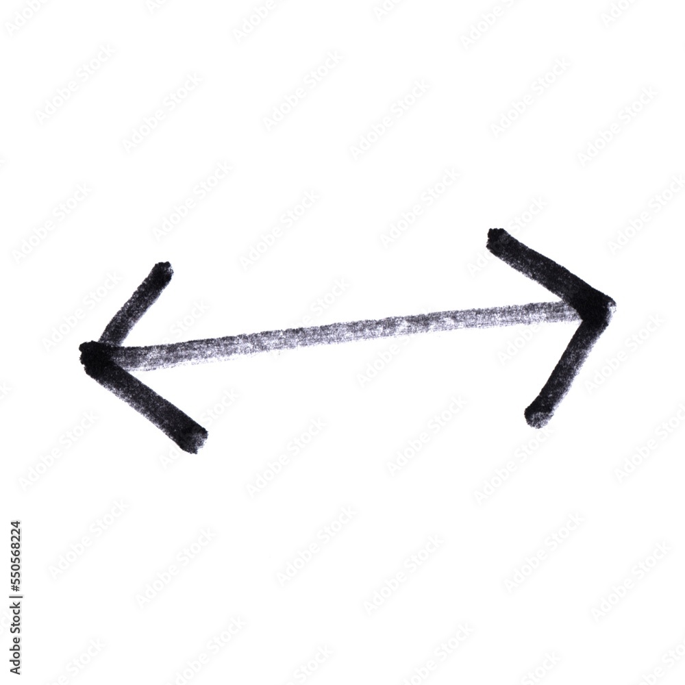 Skizze zeigt Pfeil in zwei Richtungen Stock Illustration Adobe Stock