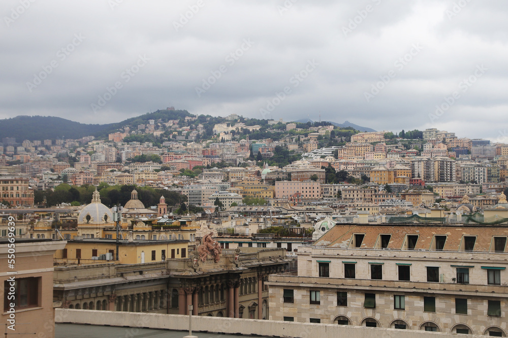 Naklejka premium The panorama of Genoa, Italy