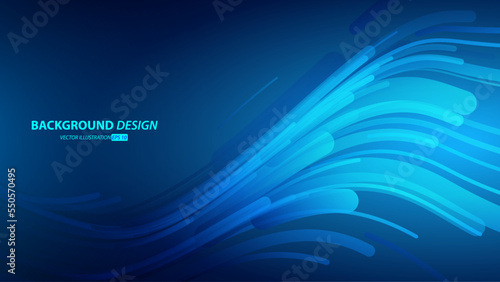 Abstract dark blue gradient color background. with streak lines. Digital future technology concept