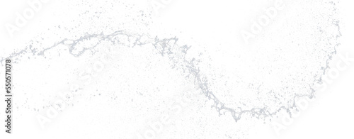 Shape form droplet of Water splashes into drop water attack fluttering in air and stop motion freeze shot. Splash Water for texture graphic resource elements, black background isolated