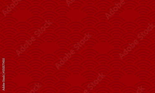 Red background template with wave patterns 