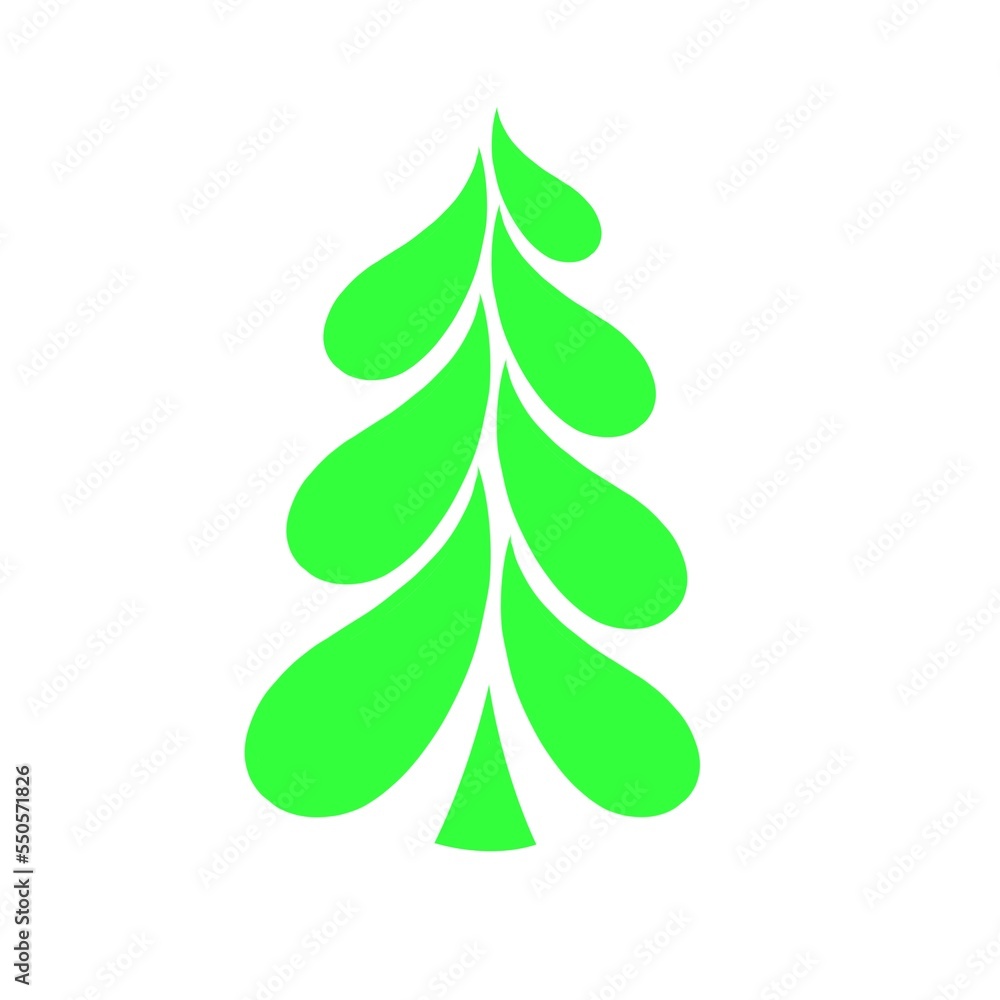 Simple Christmas tree on a white background Simple Christmas tree on a white background