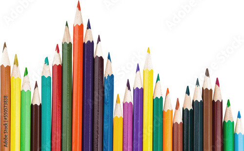 Colored Pencils Close-Up - Isolated