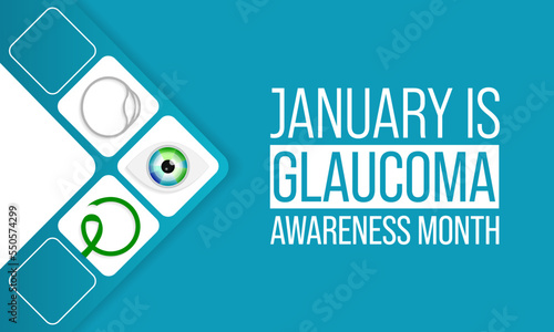 Glaucoma awareness month is observed every year in January, is a group of eye conditions that damage the optic nerve, the health of which is vital for good vision. Vector illustration