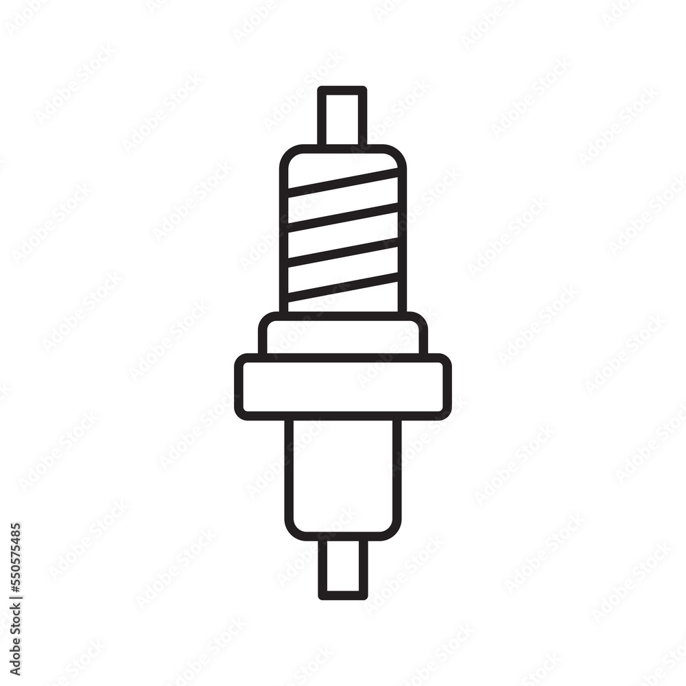 Car service: replacing spark plugs. Thin line icon. Pixel perfect, editable stroke Car service: replacing spark plugs. Thin line icon. Pixel perfect, editable stroke