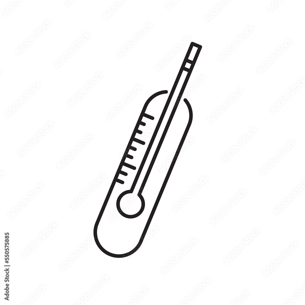 thermometer icon in trendy flat design thermometer icon in trendy flat design