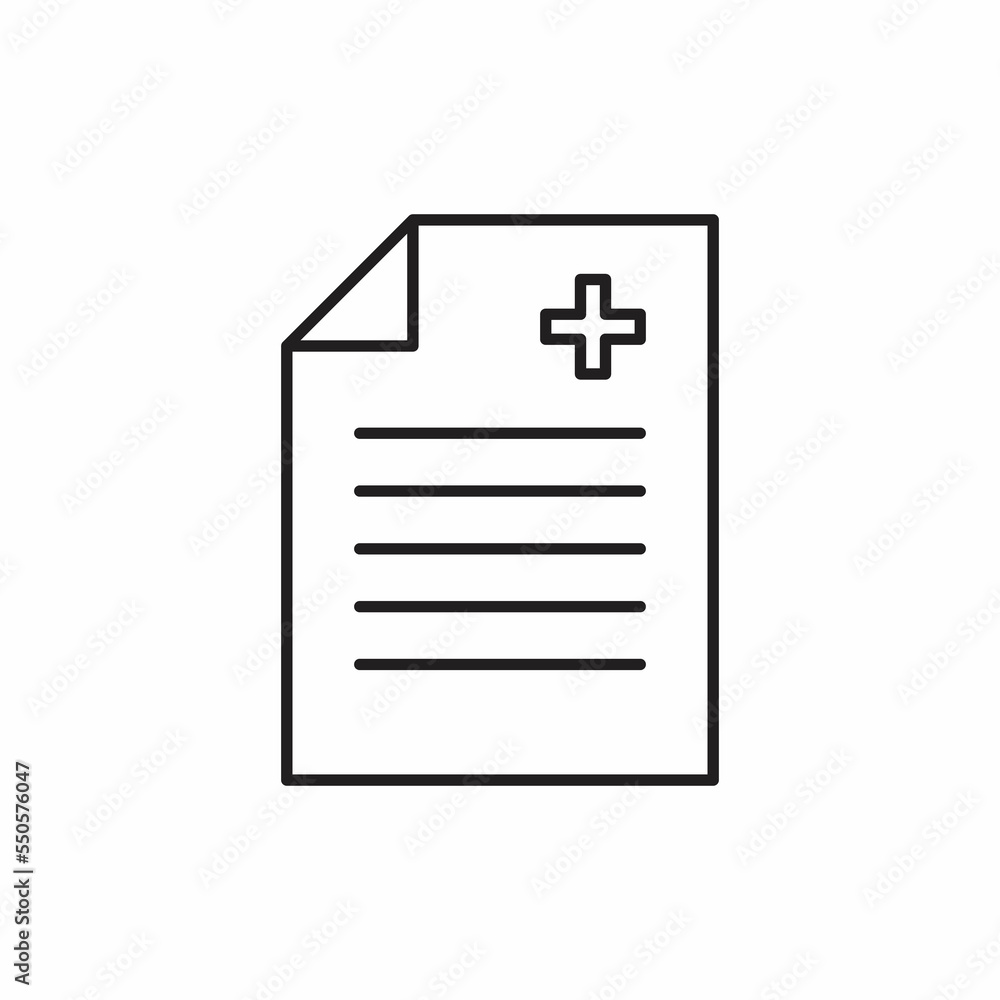 Medical history outline icon, Medical record line icon, medical report line icon Medical history outline icon, Medical record line icon, medical report line icon