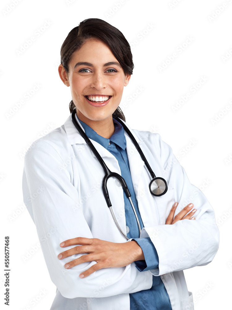 PNG Studio portrait of a confident young doctor posing against an isolated transparent png background. PNG Studio portrait of a confident young doctor posing against an isolated transparent png background.