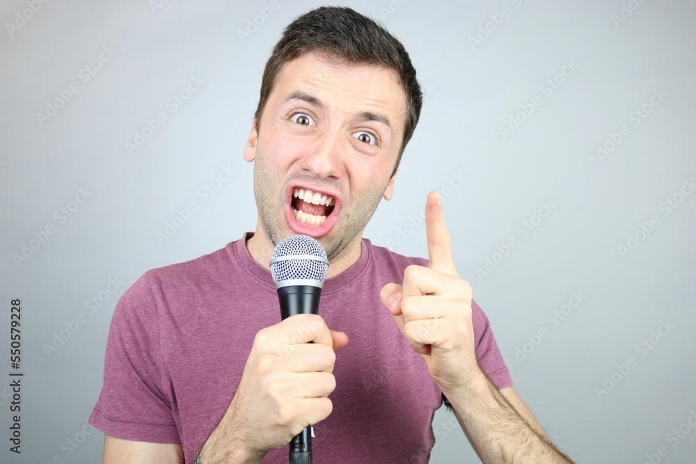 Angry Caucasian Man having a speech Angry Caucasian Man having a speech